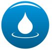 Water drop icon drinking water testing laboratory services